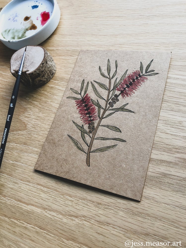 Bottle Brush Blank Card